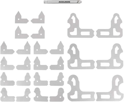 أدوات صناعية أكسوايز مجموعة قياس نصف قطر 26 قطعة 0.010 بوصة إلى 0.500 بوصة مع حامل، EG02-5025 in Kuwait