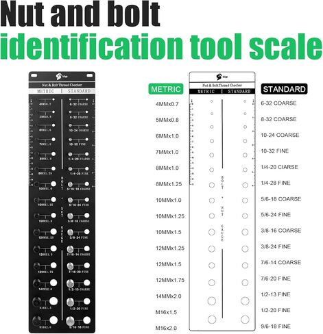 ستالي 30 مقياس تحديد البراغي والصواميل وفحص خيط البراغي 15 متري و15 مسطرة قياسية مع انش ومقياس درجة اللولب القياسية انش ومسطرة سنتيمتر in Kuwait