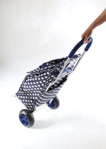 منتجات dbest عربة تسوق Trolley Dolly سوداء قابلة للطي للبقالة بعجلات وحقيبة قابلة للإزالة وعربة يدوية شخصية متدحرجة قياسية in Kuwait