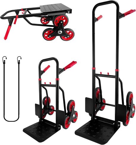 قفص دوار قابل للطي على العجلات، صناديق تخزين قابلة للطي بسعة 440 رطل، أثاث بلاستيكي شديد التحمل، عربة دوللي متحركة للسفر والتسوق واستخدام مكتب الأمتعة مع عجلات دوران 360 درجة قابلة للإزالة in Kuwait