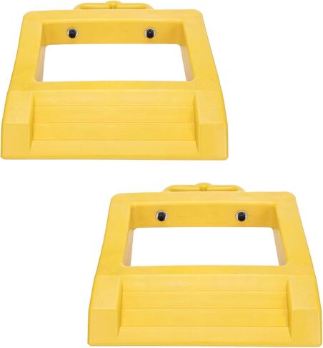 Homeon Wheels Pallet Truck Chock سدادة رافعة البليت شديدة التحمل 14.2 بوصة طول × 11.6 بوصة عرض × 2 بوصة ارتفاع أصفر (عبوة واحدة) in Kuwait
