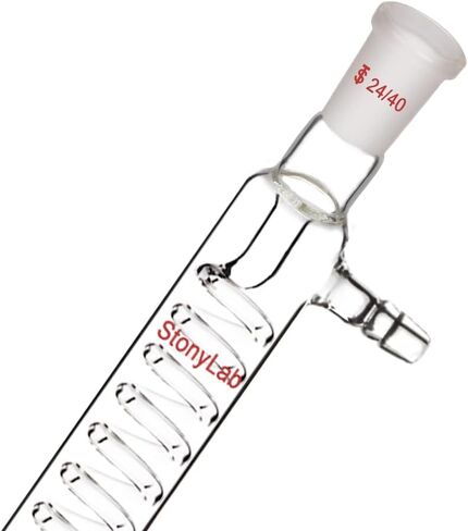 StonyLab Borosilicate Glass Graham Condenser with 24/40 Joint 300mm Jacket Length Lab Glass Condenser in Saudi Arabia