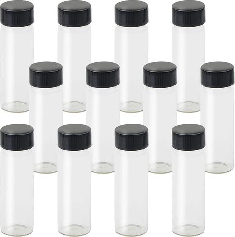 1st Choice Glass Vials, 1 Dram, Pack of 12 - Storage Bottle With PE Gasket in Saudi Arabia