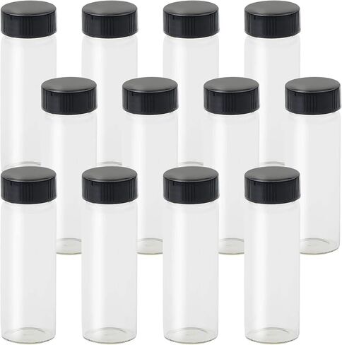 1st Choice Glass Vials, 1 Dram, Pack of 12 - Storage Bottle With PE Gasket in Saudi Arabia