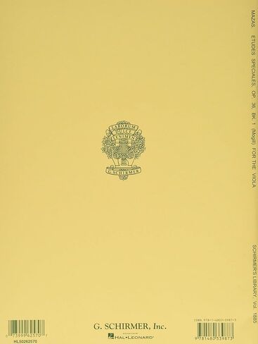 Etudes Speciales, Op. 36 - Book 1: Schirmer Library of Classics Volume 1885 Viola Method in Saudi Arabia
