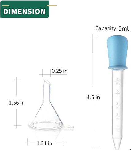 Delove Mini Clear Plastic Funnel,Little Small Funnel Set for Lab Bottles,Capsule,Sand Art, Essential Oils,Perfumes,Spices, Powder,11-Pack in Kuwait