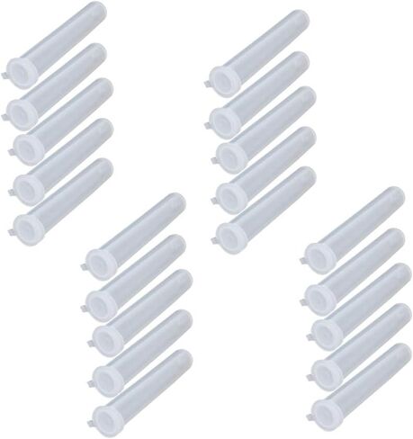 Heyiarbeit 100Pcs 15ml Plastic Centrifuge Tubes with Snap Cap, Polypropylene Microcentrifuge Tube, Round Bottom, Clear, Storage Container for Beads Yeast Specimen Sample Laboratory in Saudi Arabia