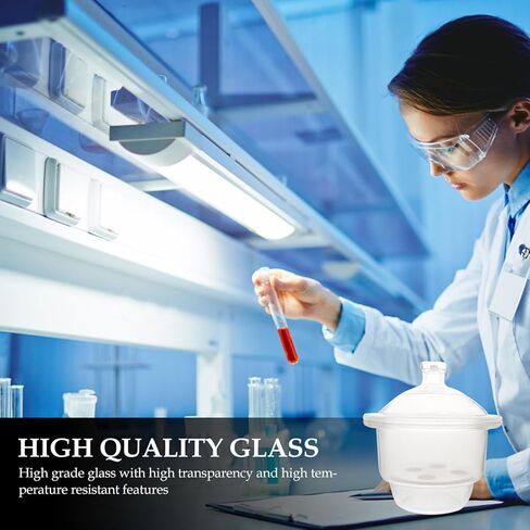 اي بلاس سمايل برطمان زجاجي للعلوم لتجفيف الزجاج، برطمان موفر للمساحة من البولي كربونات والبولي بروبيلين، مجفف للمختبرات، اداة تجفيف الزجاجات 150 ملم، معدات علمية، دائرية شفافة in Kuwait