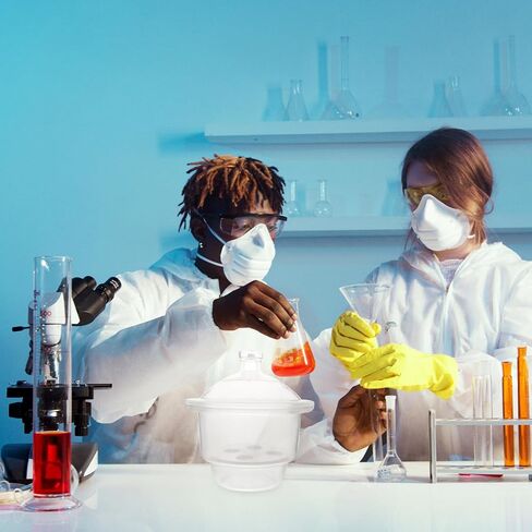 اي بلاس سمايل برطمان زجاجي للعلوم لتجفيف الزجاج، برطمان موفر للمساحة من البولي كربونات والبولي بروبيلين، مجفف للمختبرات، اداة تجفيف الزجاجات 150 ملم، معدات علمية، دائرية شفافة in Kuwait