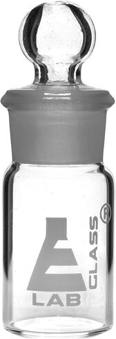 EISCO Weighing Bottle, Tall Form, 5ml capacity, Borosilicate Glass with Interchangeable Ground Stopper Labs in Kuwait