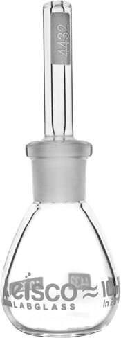 مقياس البيكنومتر، مُعايَر، 10 مل - زجاجة جاذبية محددة ذات قاع مسطح وسدادة مثقوبة - زجاج بوروسيليكات 3.3 - مختبرات Eisco in Kuwait