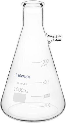 Labasics Glass Heavy Wall Borosilicate Glass Filtering Flask, Bolt Neck with Tubulation (1000 ml) in Kuwait