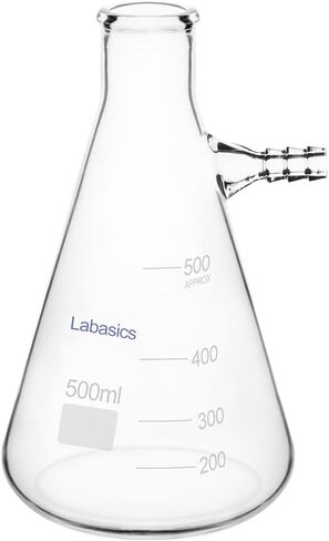 Labasics Glass Heavy Wall Borosilicate Glass Filtering Flask, Bolt Neck with Tubulation (1000 ml) in Kuwait