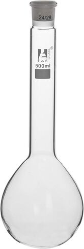 Kjeldahl Flask, 500mL - 24/29 Socket Size - Long Neck, Round Bottom - Borosilicate Glass - Eisco Labs in Saudi Arabia