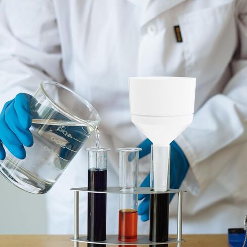 مجموعة قمع قارورة بوخنر، مجموعة مرشح ترشيح مختبر الكيمياء، قمع بلاستيكي لمطبخ المختبر باللون الأبيض in Kuwait