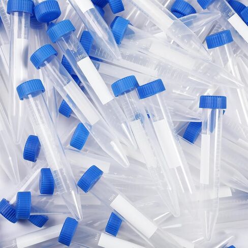 200 Pack Conical Centrifuge Tubes 15ml, Sterile Plastic Test Tubes with Screw Caps, Polypropylene Conical Container Microcentrifuge Tube with Graduated Marks and Conical Bottom in Saudi Arabia