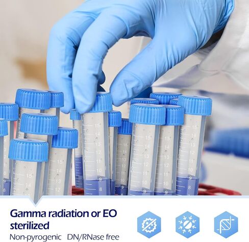 200 Pack Conical Centrifuge Tubes 15ml, Sterile Plastic Test Tubes with Screw Caps, Polypropylene Conical Container Microcentrifuge Tube with Graduated Marks and Conical Bottom in Saudi Arabia