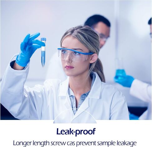 200 عبوة من أنابيب الطرد المركزي المخروطية 15 مل، أنابيب اختبار بلاستيكية معقمة مع أغطية لولبية، حاوية مخروطية من مادة البولي بروبيلين أنبوب طرد مركزي صغير مع علامات متدرجة وقاع مخروطي in Kuwait