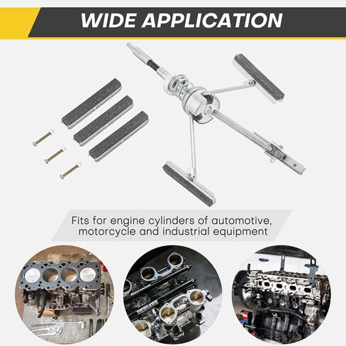 Acymner Engine Cylinder Hone Tool | 2" to 7" Diameter Adjustable Deglazer with Extra 3PCS 3" Long Stones 220 Grit in Kuwait