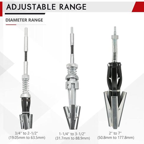 شحذ اسطوانة فرامل المحرك DASBET | مجموعة ديجلايزر قابلة للتعديل لثقوب الطحن من الحد الأدنى 3/4 بوصة إلى الحد الأقصى 7 بوصة في القطر مع 9 قطع إضافية من الأحجار الطويلة 220 حبيبة in Kuwait