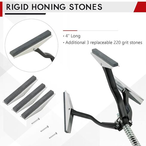 شحذ اسطوانة فرامل المحرك DASBET | ديجلايزر قابل للتعديل بقطر 2 إلى 7 بوصة مع 3 قطع أحجار طويلة 4 بوصة 220 حبيبة in Kuwait