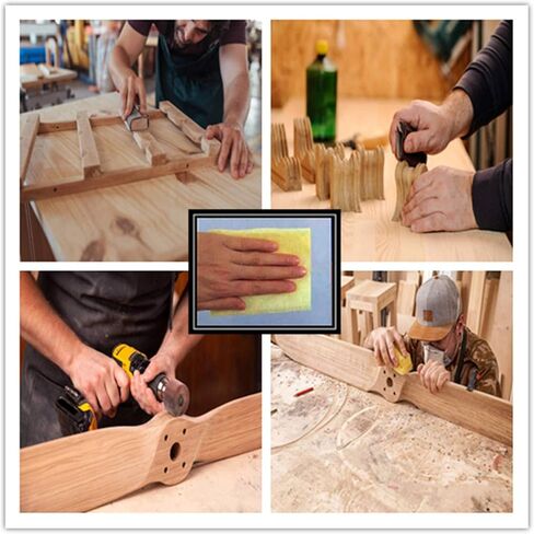 6 قطع من القماش مقاس 91.44 سم × 45.72 سم من القماش لرسامين النجارة، قطعة قماش لاصقة للأعمال الخشبية، والسيارات، والمعادن، والصنفرة، والتنظيف، والغبار والتلطيخ، ومضادة للكهرباء الساكنة in Kuwait