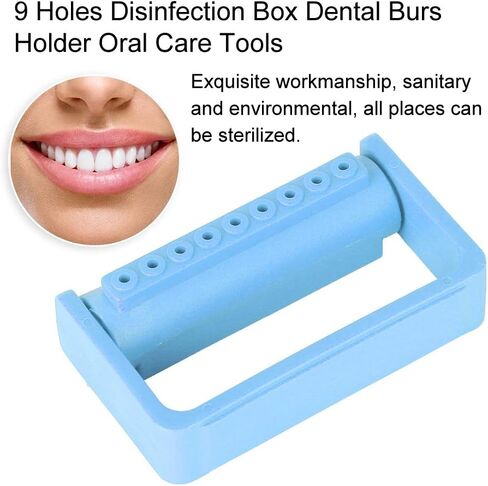 نتوءات الأسنان، كتل تجاويف الأسنان، صندوق تعقيم الأزيز، علبة مكونة من 9 فتحات، حافظة منظم مثقاب الأزيز، حقيبة تطهير أدوات العناية القابلة للتعقيم 6 ألوان (2#) in Kuwait