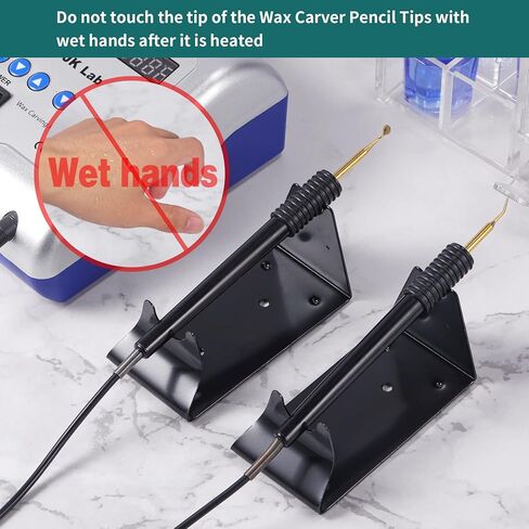 أقلام شمع كهربائية للأسنان من آنهوا، قطعتان، أقلام نحت الشمع لطبيب الأسنان، أداة بديلة محمولة لمختبر الأسنان، شمع كهربائي رقمي ساخن in Kuwait