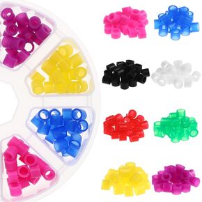 Healifty Dental Code Rings, 160pcs Silicone Color Code Rings for Distinguish Dental Instruments, Easy Clean, Non‑Toxic, Orthodontic Code Ring for Scaler Dental Tool