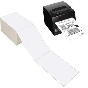4x6 Thermal Labels, ANWALE Shipping Label, Direct Thermal Printer Label (1000 Fan-Fold Labels), Commercial Grade Compatible with Rollo Label Printer, MUNBYN, iDRPT, Polono, Zebra Thermal Label Printer in Saudi Arabia