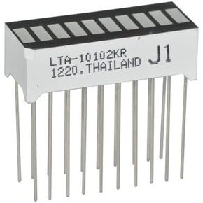 مجموعة Lite On Electronics LTA-10102KR، 10 رسم بياني شريطي، 0.20 بوصة HT، 639 نانومتر، 20 رصاص، 2.6 فولت 25، أحمر فائق (عبوة من 10 قطع) in Kuwait