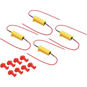 PATIKIL 50W 50 Ohm الألومنيوم شل المقاوم، 4 حزمة الألومنيوم الإسكان المقاوم يقع في حالة Wirewound المقاومات المسمار الحنفية السلطة المقاوم، الذهبي in Kuwait
