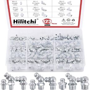 Hilitchi 123Pcs Metric Hydraulic Zerk Grease Fittings Assortment Kit (Metric) in Kuwait
