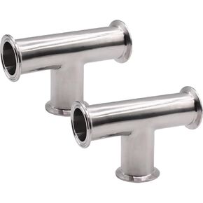 DERNORD Clamp Tee 3 طرق من الفولاذ المقاوم للصدأ 304 تركيبات صحية تناسب 1.5 بوصة ثلاثي المشبك، 38 مم أنبوب OD in Kuwait