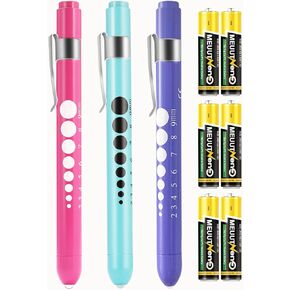 MEUUT 3 Pack Pen Lights for Nurses with 6 Batteries – Medical Penlights Nurse Accessories for Work, Perfect Nursing Student Essentials Medical Supplies for Nurses Doctors EMT Trauma in Saudi Arabia