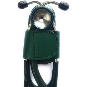 The BATCLIP (black) - Premium leather handmade clip-on stethoscope hip holder; no more neck carrying, loss, or misplacement. Proudly carry your high-end stethoscope with taste and style. in Saudi Arabia