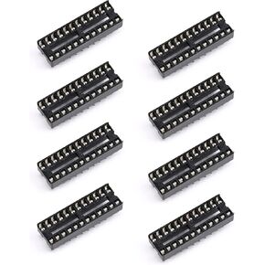 JESSINIE 8 قطعة IC المقبس 28P DIP 28 في ضيق IC رقاقة محول مأخذ التوصيل 2.54 مللي متر الملعب صف مزدوج 28 دبوس مسطح 7.26 مللي متر صف الملعب