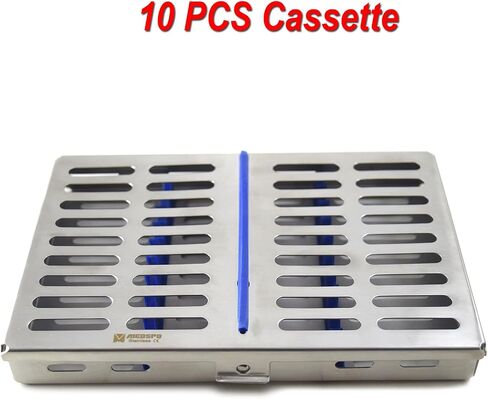Professional Dental Elevators | Composite Restorative Implants | Luxating Filling | Surgical Root Extraction Spreading | Osteotome Periotome Instruments (10 Pcs Cassette) in Kuwait