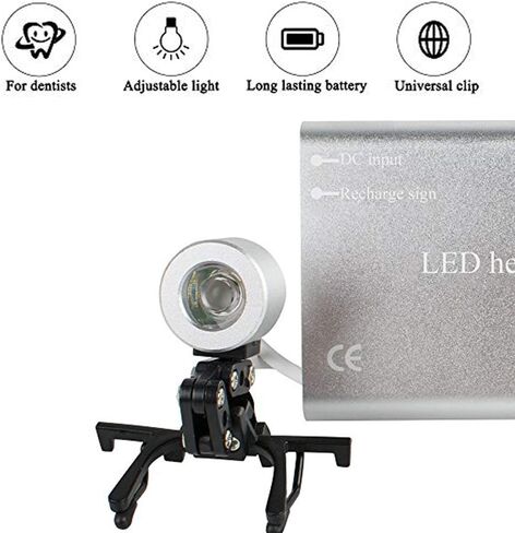 مصباح LED للرأس من CARESHINE باللون الفضي لطب الأسنان الجراحي مع حقيبة حمل واقية in Kuwait