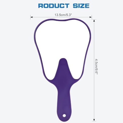 Tooth Shaped Handheld Mirror - Hand Held Mirror Tooth Mirror Patient Mirror Dental Hygienist Gifts in Kuwait