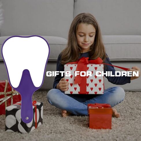 Tooth Shaped Handheld Mirror - Hand Held Mirror Tooth Mirror Patient Mirror Dental Hygienist Gifts in Kuwait