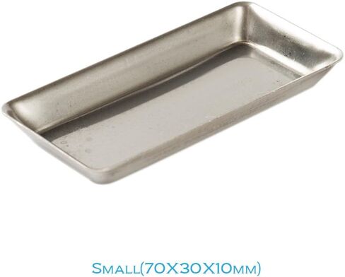 Easyinsmile® صينية صغيرة لتنظيم أدوات طب الأسنان من الفولاذ المقاوم للصدأ مقاس 2.8 بوصة × 1.2 بوصة × 0.4 بوصة قطعة واحدة/الحزمة (صغيرة) in Kuwait