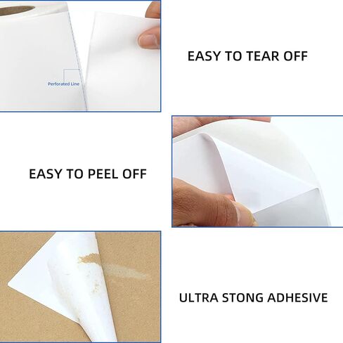 ملصقات شحن حرارية مباشرة من AKOGIRSE مقاس 10.16 سم × 15.24 سم، 1000 ملصق/4 لفات (250 ملصقًا لكل لفة)، ملصق بريد بريدي مثقوب، لفة ورق ملصقات حرارية متوافقة مع MUNBYN Rollo Zebra، لاصق قوي in Kuwait