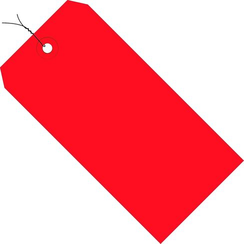 Tape Logic TLG11083E Shipping Tags, Pre-Wired, 13 Point, 6 1/4" x 3 1/8", Red (Pack of 1000) in Saudi Arabia