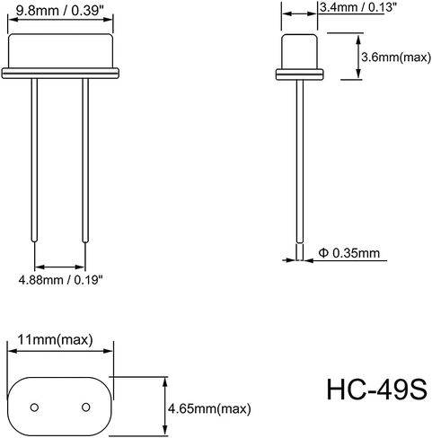 Uxcell DIP مذبذبات كريستال كوارتز مرنانات 16 ميجا هرتز HC-49S بدائل 10 قطعة in Kuwait