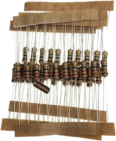 Ltvystore 1000PCS 100 Values 1 ohm -10M ohm 1/2W Metal Carbon Film Resistors Assortment Kit Assorted Set in Saudi Arabia