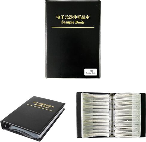 Easyscen 0402 SMD Resistor Sample Book (0 أوم - 10M أوم) SMD 1% مقاوم مجموعة متنوعة من الصناديق، مجلد متنوع، 170 قيمة، 8500 قطعة مجموعة كتب عينة المقاومة (Resistor-0402) in Kuwait