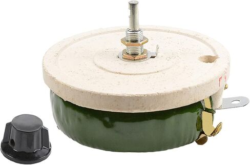 Heyiarbeit 5 أوم 200 واط السيراميك Wirewound الجهد الخطي متغير مقاومة ريوستات مع مقبض للضوء المخفتات التحكم في سرعة المحرك 1 قطعة in Saudi Arabia
