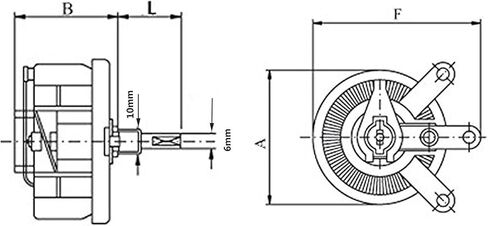 YXQ 100W 100Ohm Rheostat السيراميك المنزلق مقاومات الطاقة المتغيرة قابل للتعديل مع وعاء الجهد in Kuwait