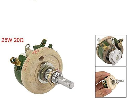 YXQ 25W 20 Ohm Slide Ceramic Resistors Adjustable Rheostat High Power with Knob in Kuwait